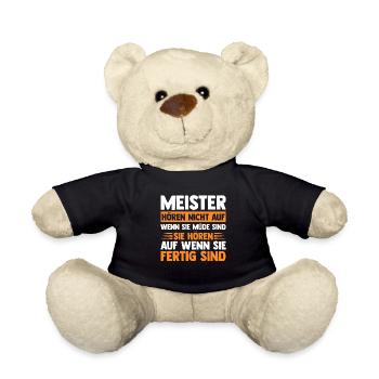 Meister Handwerker Handwerk Geschenk - Teddy - Schwarz - Vorne