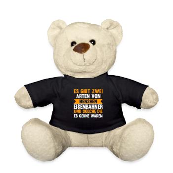 Eisenbahner Beruf Eisenbahn Geschenk - Teddy - Schwarz - Vorne