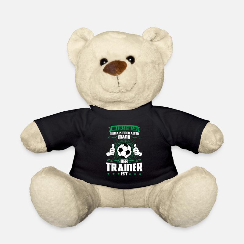 Fußball Trainer Sport Fussballtrainer Geschenk - Teddy - Schwarz
