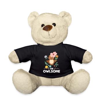 Eule Vogel Eulen Liebhaber Geschenk - Teddy - Schwarz - Vorne