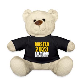 Master 2023 Prüfung Masterprüfung Geschenk - Teddy - Schwarz - Vorne