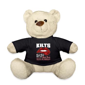 Schottischer Kilt Spruch Schottenrock Schottland - Teddy - Schwarz - Vorne