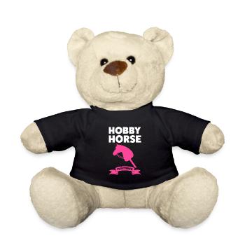 Hobby Horsing Pferd Steckenpferd Geschenk - Teddy - Schwarz - Vorne