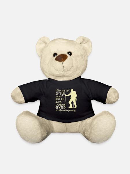 Alpenwanderung Für Alpenüberquerer Wandern MTB - Teddy - Schwarz
