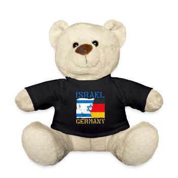 Israël Allemagne Origine Drapeau national - Nounours - noir - Devant