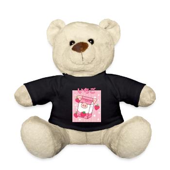 Cottagecore Ästhetisch Otaku Anime Japanisch Milch - Teddy - Schwarz - Vorne