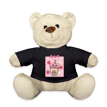 Cottagecore Erdbeermilch Otaku Anime Japanischer M - Teddy - Schwarz - Vorne