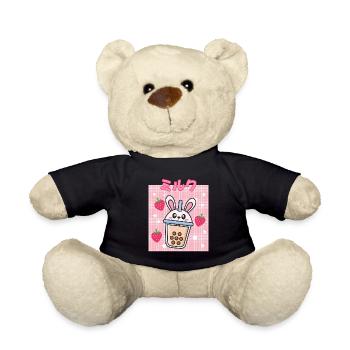Cottagecore Erdbeermilch Otaku Anime Japanischer M - Teddy - Schwarz - Vorne
