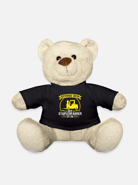 Staplerfahrer Stapler Logistiker Geschenk - Teddy - Schwarz