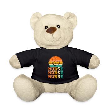 Krankenschwester Retro-Design Krankenschwester Ges - Teddy - Schwarz - Vorne