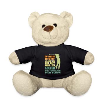 Golfspieler Sport Golfsport Geschenk - Teddy - Schwarz - Vorne
