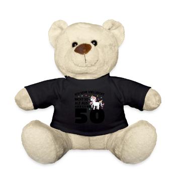 Geburtstag Geburtstagfeier fünfzig Jahre alt Gesch - Teddy - Schwarz - Vorne