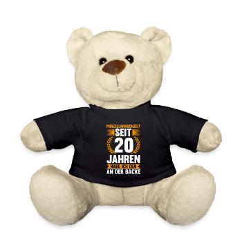 20 Jahre Ehe Ehefrau Ehepaar Geschenk - Teddy - Schwarz - Vorne