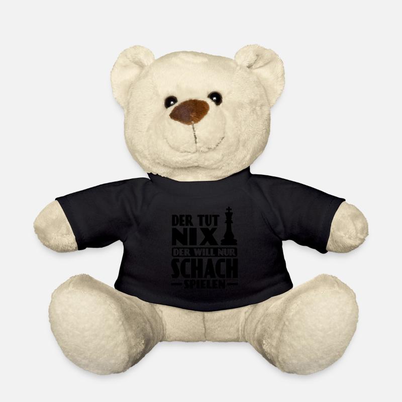 Schach Spieler Schach Spieler Geschenk - Teddy - Schwarz