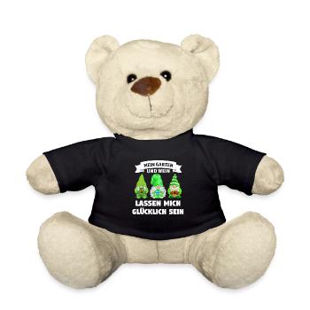 Garten Zwerge Pflanzen Geschenk - Teddy - Schwarz - Vorne
