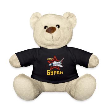 Buran Weltraum Raumschiff UdSSR Russland - Teddy - Schwarz - Vorne