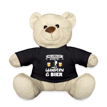 Wandern Bier Berg Geschenk - Teddy - Schwarz - Vorne