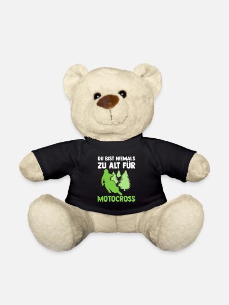 Motocross Biker Dirtbike Geschenk - Teddy - Schwarz