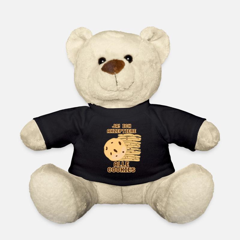 Oui! J'accepte tous les cookies - Nounours - noir