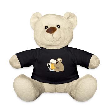 Sloth Hugs Beer Stein - Chill - Witzig - Party - Teddy Bear - black - Front