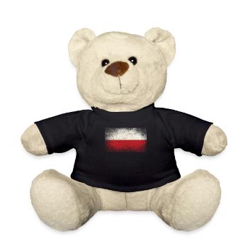 Drapeau de la pologne drapeau polska pologne - Nounours - noir - Devant