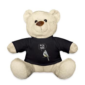 FCK AFD NZS Süßer Vogel Gegen Rassismus Faschismus - Teddy - Schwarz - Vorne