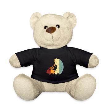 Escalade cadeau alpiniste rocher rétro - Nounours - noir - Devant