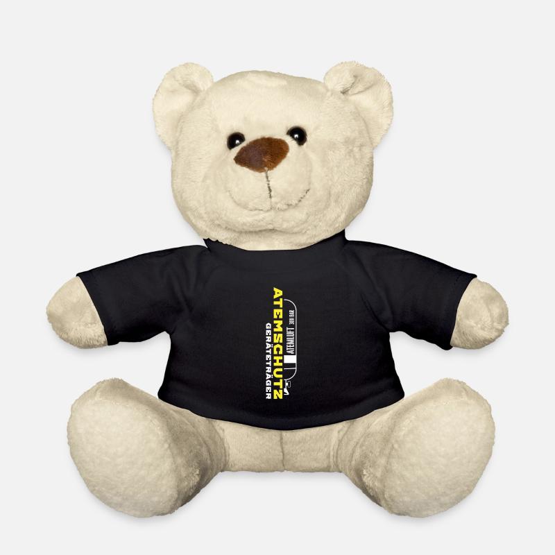 Feuerwehr Atemschutz Feuerwehrmann Geräteträger - Teddy - Schwarz