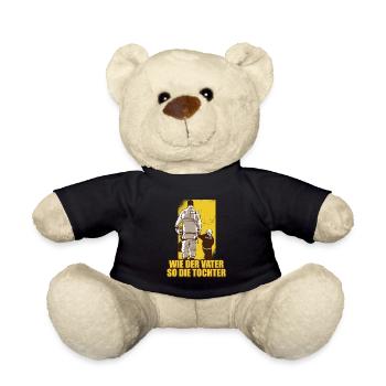 Vater & Tochter Feuerwehr Ehrenamt Feuerwehrmann - Teddy - Schwarz - Vorne