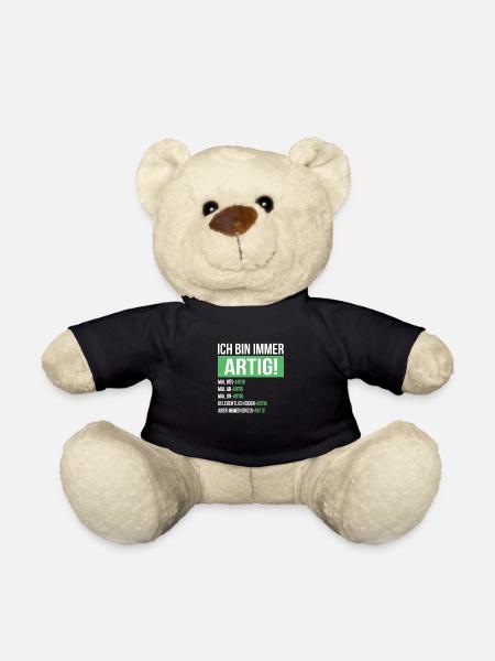 Unartig Eigenartig Malle Ironisch JGA Spruch Mann - Teddy - Schwarz