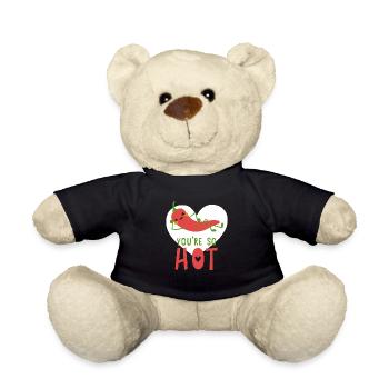 Du bist so heiß Peperoni - Teddy - Schwarz - Vorne