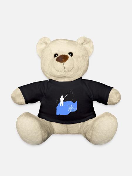 Fischen Fischer See - Teddy - Schwarz
