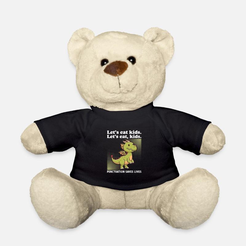 Let's Eat Kids Interpunktion rettet Leben - Teddy - Schwarz