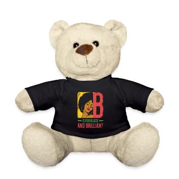 B stands for black and brilliant for Pride African - Teddy Bear - black - Front