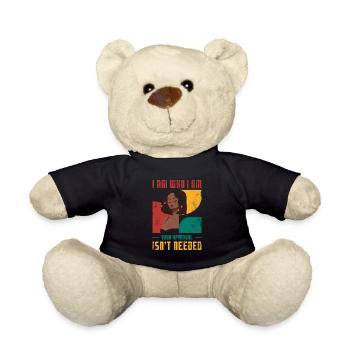 I am who I am, your consent will not - Teddy Bear - black - Front