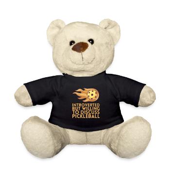 Introverted but ready to go for Pickleball - Teddy Bear - black - Front