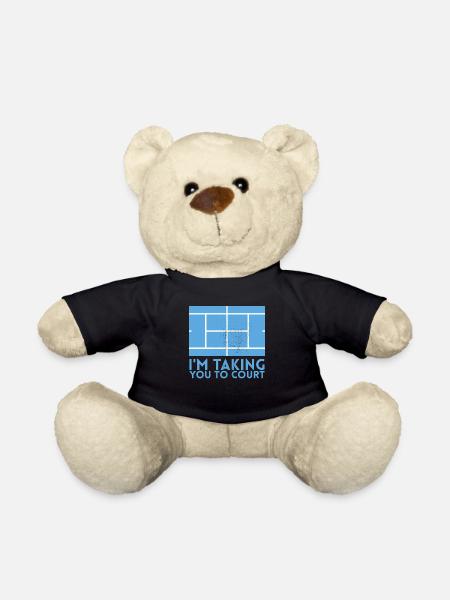 I Take You To Court Design For Tennis Fans - Teddy Bear - black