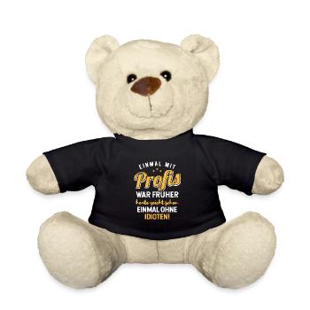 Einmal Mit Profis Arbeiten Beruf Arbeitskollegen - Teddy - Schwarz - Vorne