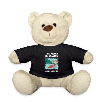 Whitewater Kayaking Is The Best Therapy - Teddy Bear - black - Front