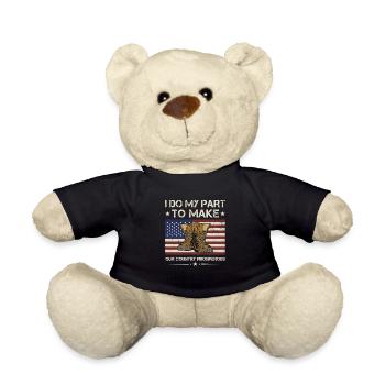 Do My Part To Make Our Country Prosperous Veteran - Teddy Bear - black - Front