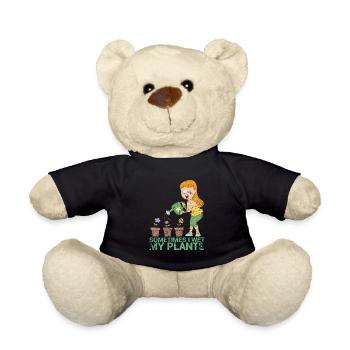Sometimes I moisten my plant design for - Teddy Bear - black - Front