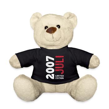 Limited Edition Juli 2007 - Geburtstag - Geschenk - Teddy - Schwarz - Vorne