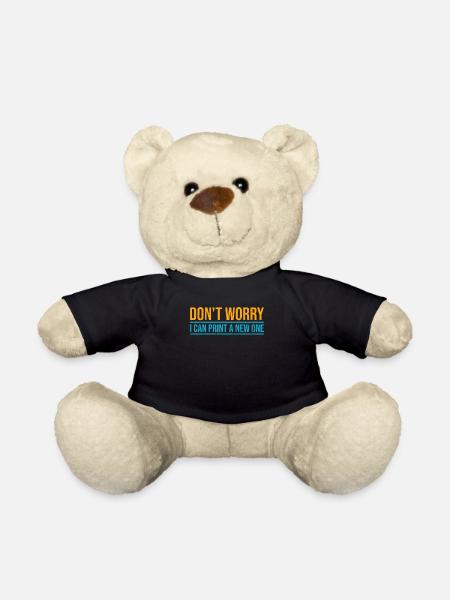 Don't worry, I can reprint it 3D printing - Teddy Bear - black