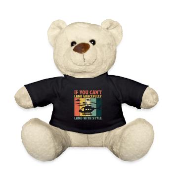 If You Can't Land Gracefully Land With Style Helic - Teddy Bear - black - Front