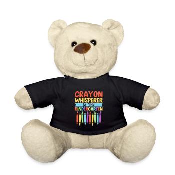 Crayon Whisperer Since Kindergarten School Teacher - Teddy Bear - black - Front