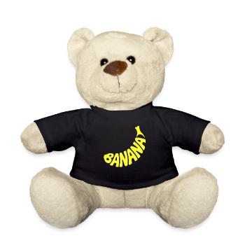 Banana - Cool Fruit Logo - Teddy Bear - black - Front