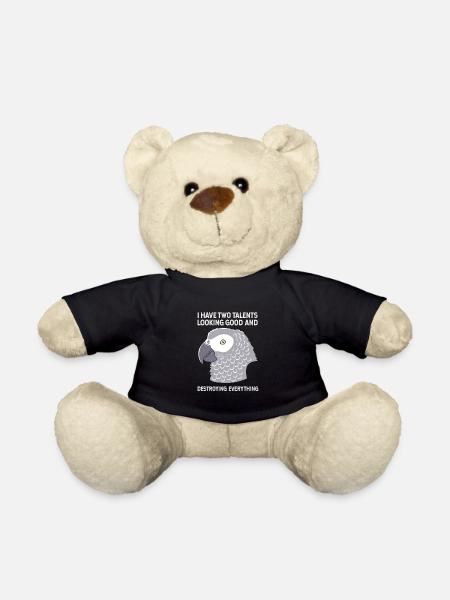 Papagei Grau - Teddy - Schwarz