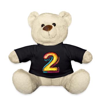 Bande dessinée à 2 chiffres - Nounours - noir - Devant