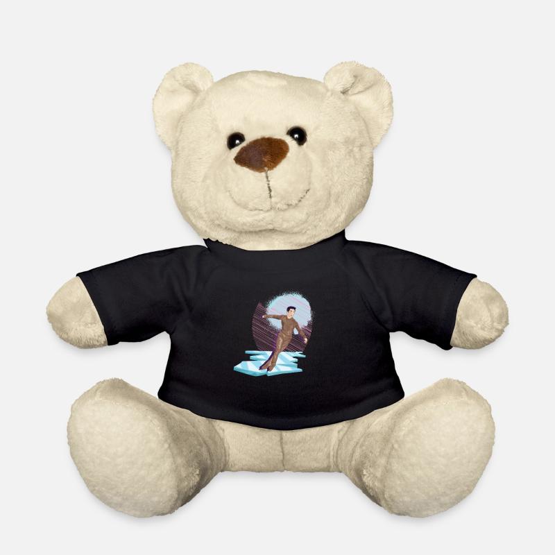 Ice skating figure skating ice skating ice cream - Teddy Bear - black