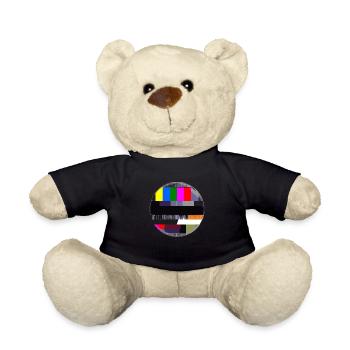 Testimage TV 90's 80's Television Idée cadeau rétro - Nounours - noir - Devant